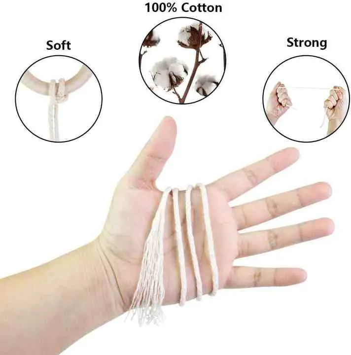 حبل ماكراميه طبيعي ,Natural macrame rope