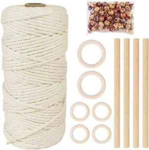 حبل ماكراميه طبيعي ,Natural macrame rope