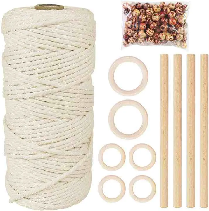 حبل ماكراميه طبيعي ,Natural macrame rope
