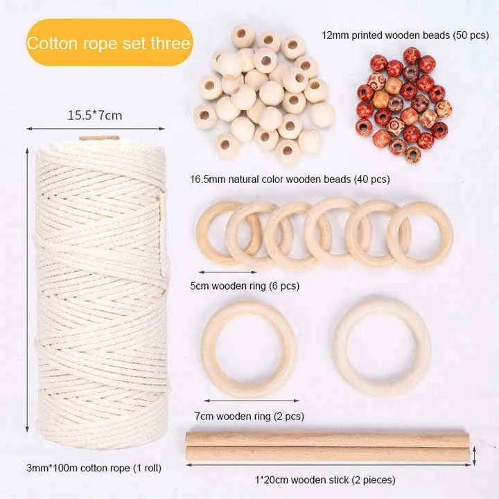 حبل ماكراميه طبيعي ,Natural macrame rope