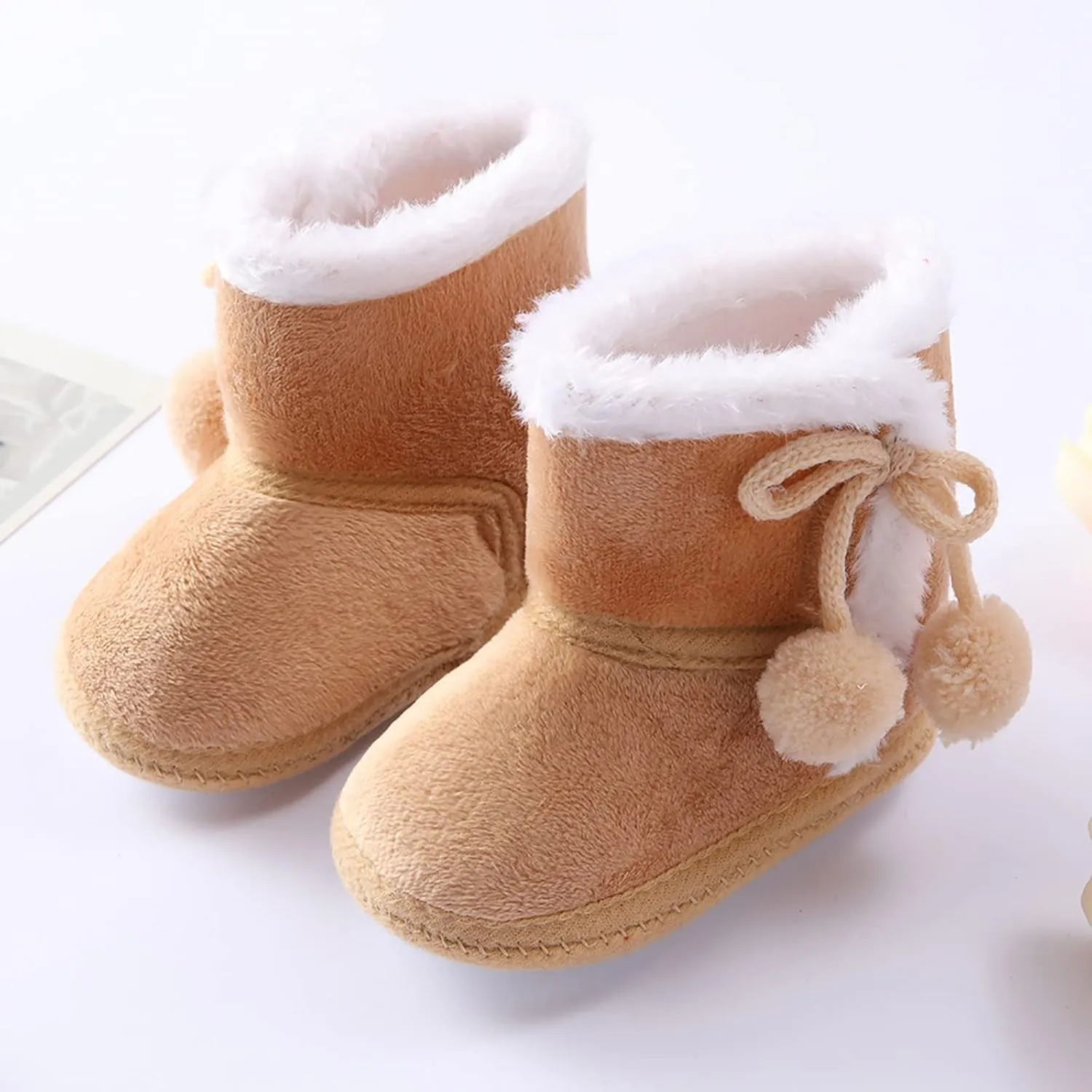 0-15Months Infant Baby Boys Girls Winter Snow Boots Anti-Slip Soft Sole Outdoor Newborn Nursling Crib Shoes