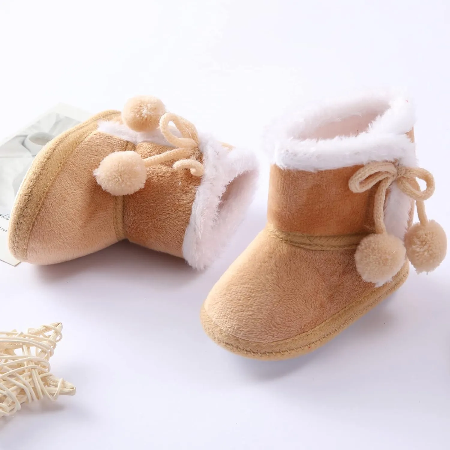 0-15Months Infant Baby Boys Girls Winter Snow Boots Anti-Slip Soft Sole Outdoor Newborn Nursling Crib Shoes