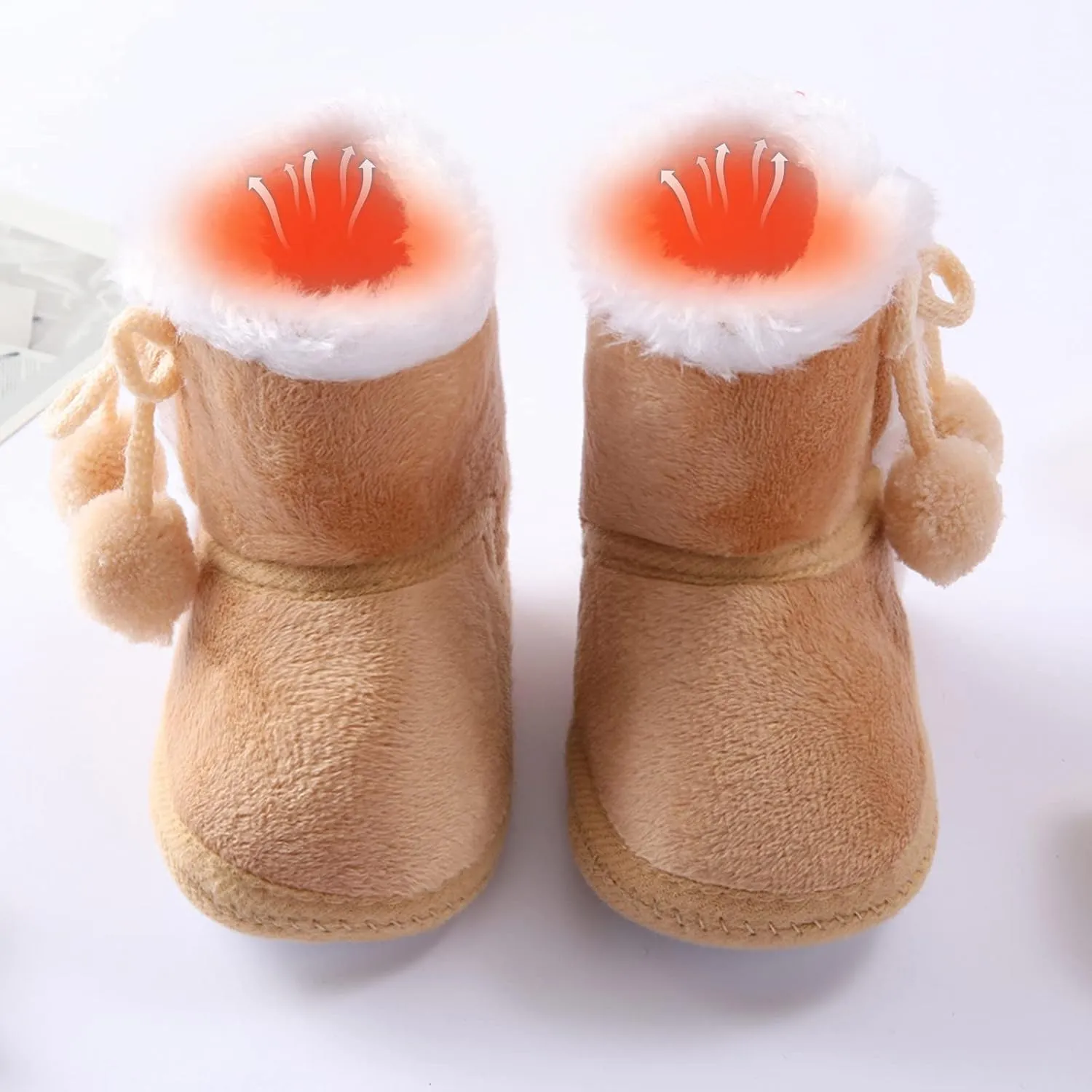 0-15Months Infant Baby Boys Girls Winter Snow Boots Anti-Slip Soft Sole Outdoor Newborn Nursling Crib Shoes