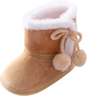 0-15Months Infant Baby Boys Girls Winter Snow Boots Anti-Slip Soft Sole Outdoor Newborn Nursling Crib Shoes