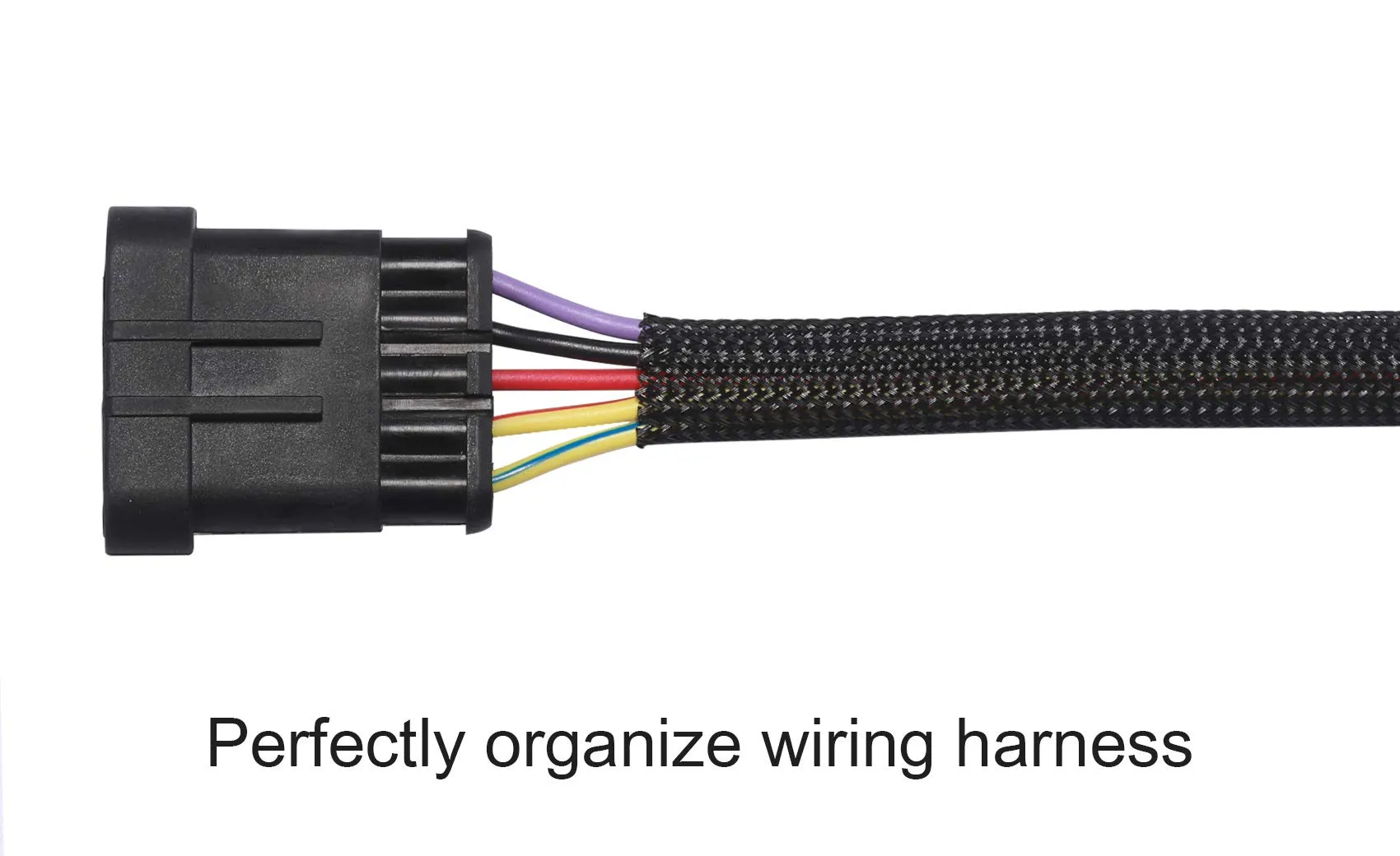 25ft - 1/2 inch PET Expandable Braided Sleeving – Black – Alex Tech Braided Cable Sleeve