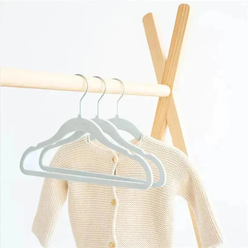 3 Sprouts - Velvet Baby Hangers, Non-Slip, Durable, Pack of 15, Blue