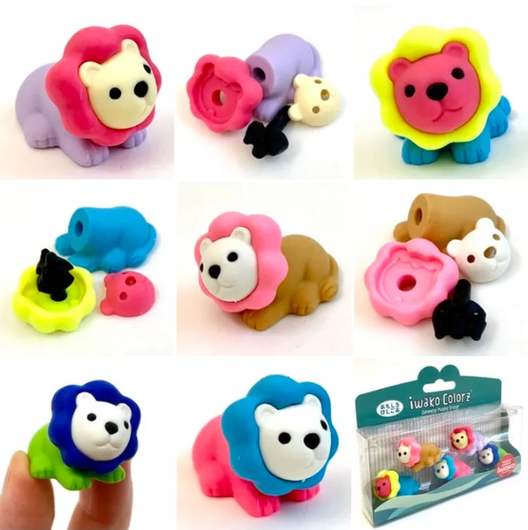 38458 Iwako Colorz Lion -12 boxes