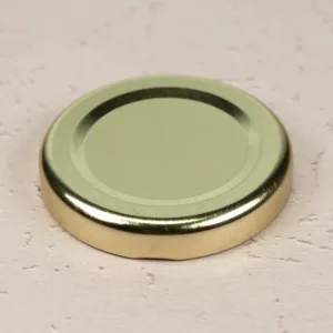 48mm Gold Metal Lug Cap with Plastisol Liner