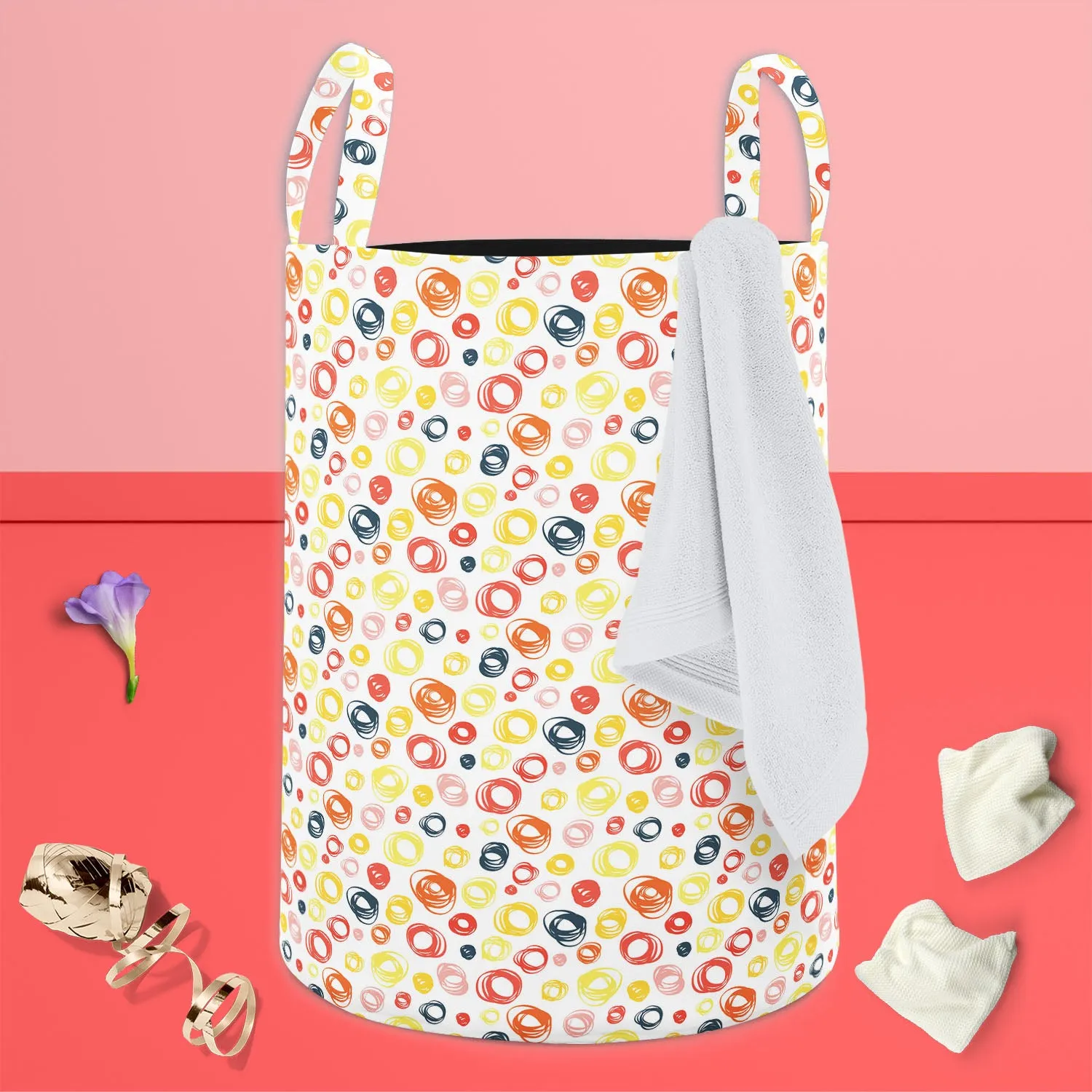 Abstract Doodle D2 Foldable Open Storage Bin | Organizer Box, Toy Basket, Shelf Box, Laundry Bag | Canvas Fabric