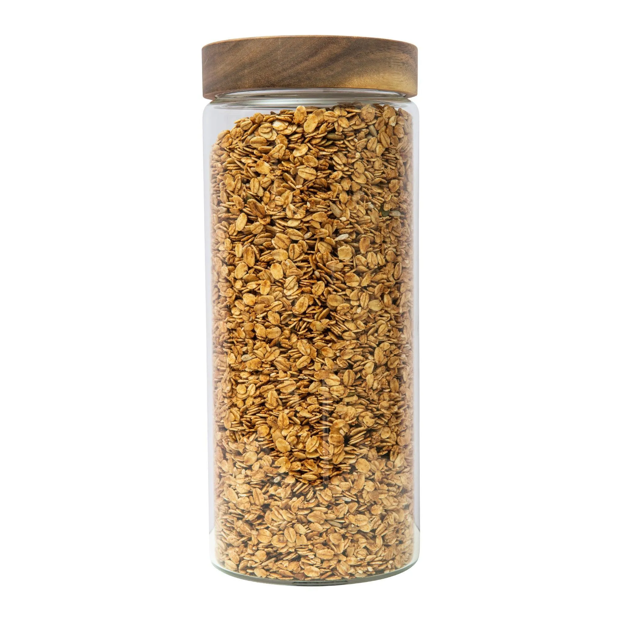 Acacia Glass Jar Deluxe Pantry Organisation Pack