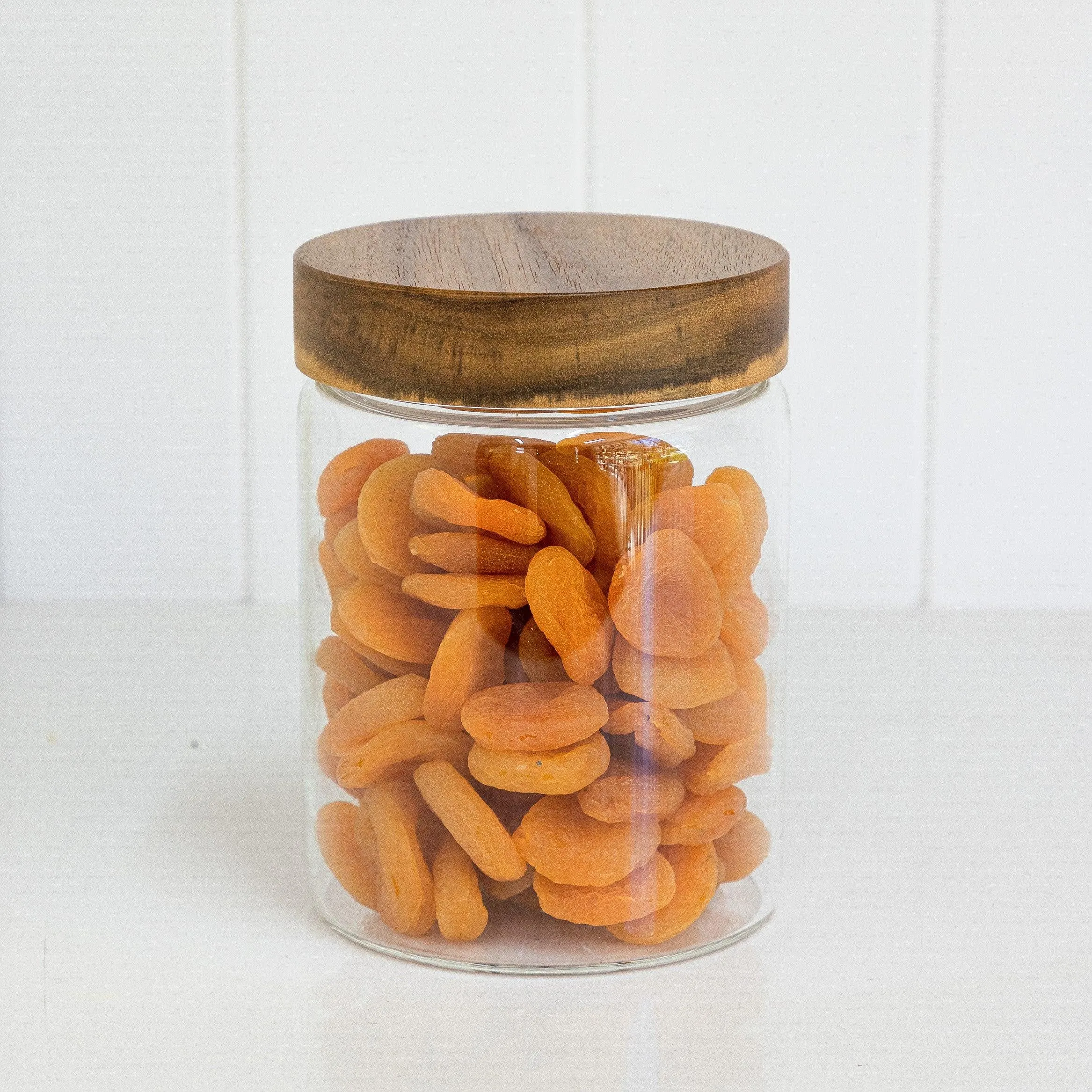 Acacia Wood Glass Jar - 1L