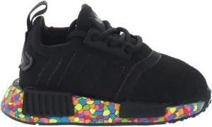 adidas NMD_R1 El Infant/Toddler Shoes Size 7, Color: Black/Multicolorcolor