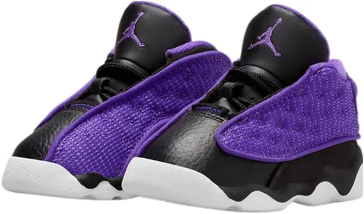 Air Jordan 13 Retro Purple Venom Infant Toddler Lifestyle Shoes (Black/Purple)