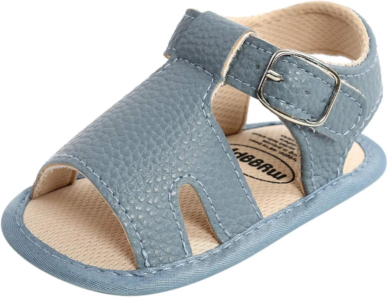 Baby Boy and Unisex Sandals Shoes for Infant/Toddlers First Walkers Anti-Slip Soft Sole Flat Shoes (Blue, 0-6 Months)