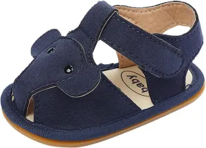 Baby Boy and Unisex Sandals Shoes for Infant/Toddlers First Walkers Prewalkers Soft Anti-Slip Sole (Blue, 9-18 Months)
