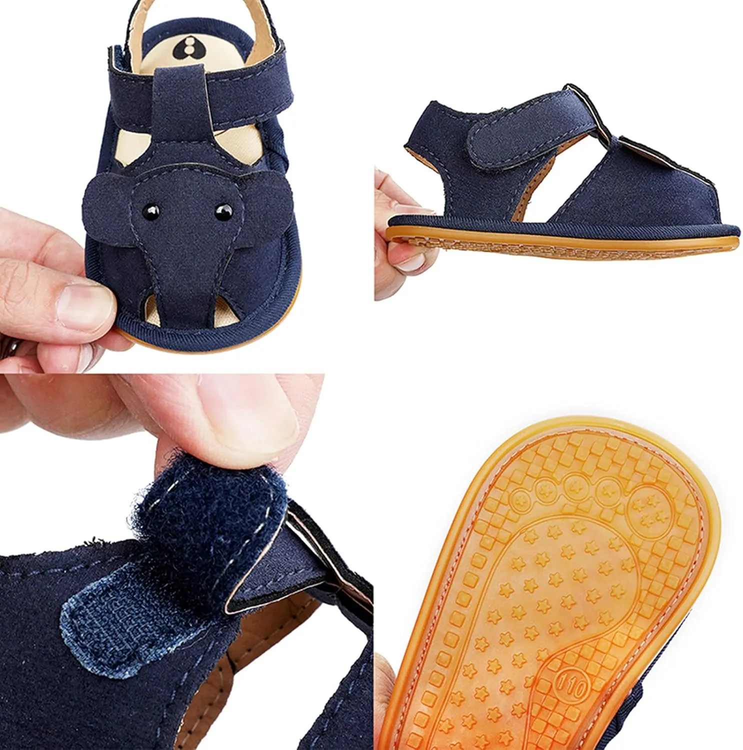 Baby Boy and Unisex Sandals Shoes for Infant/Toddlers First Walkers Prewalkers Soft Anti-Slip Sole (Blue, 9-18 Months)
