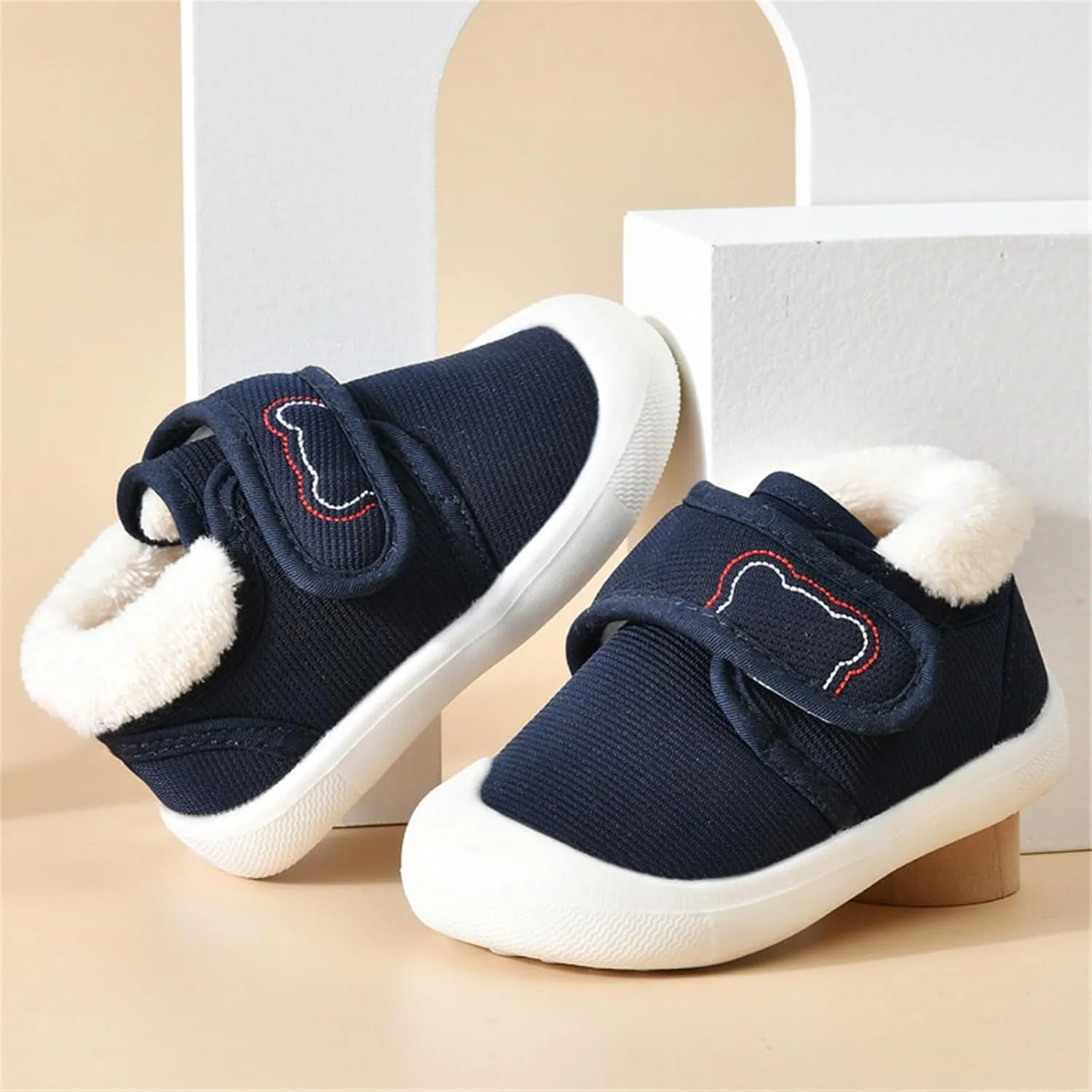 Baby Boy Girl Sneakers Fall and Winter Soft Sole Non Slip Padded Cotton Shoes Lightweight Infant Baby Girl Shoes Size 1