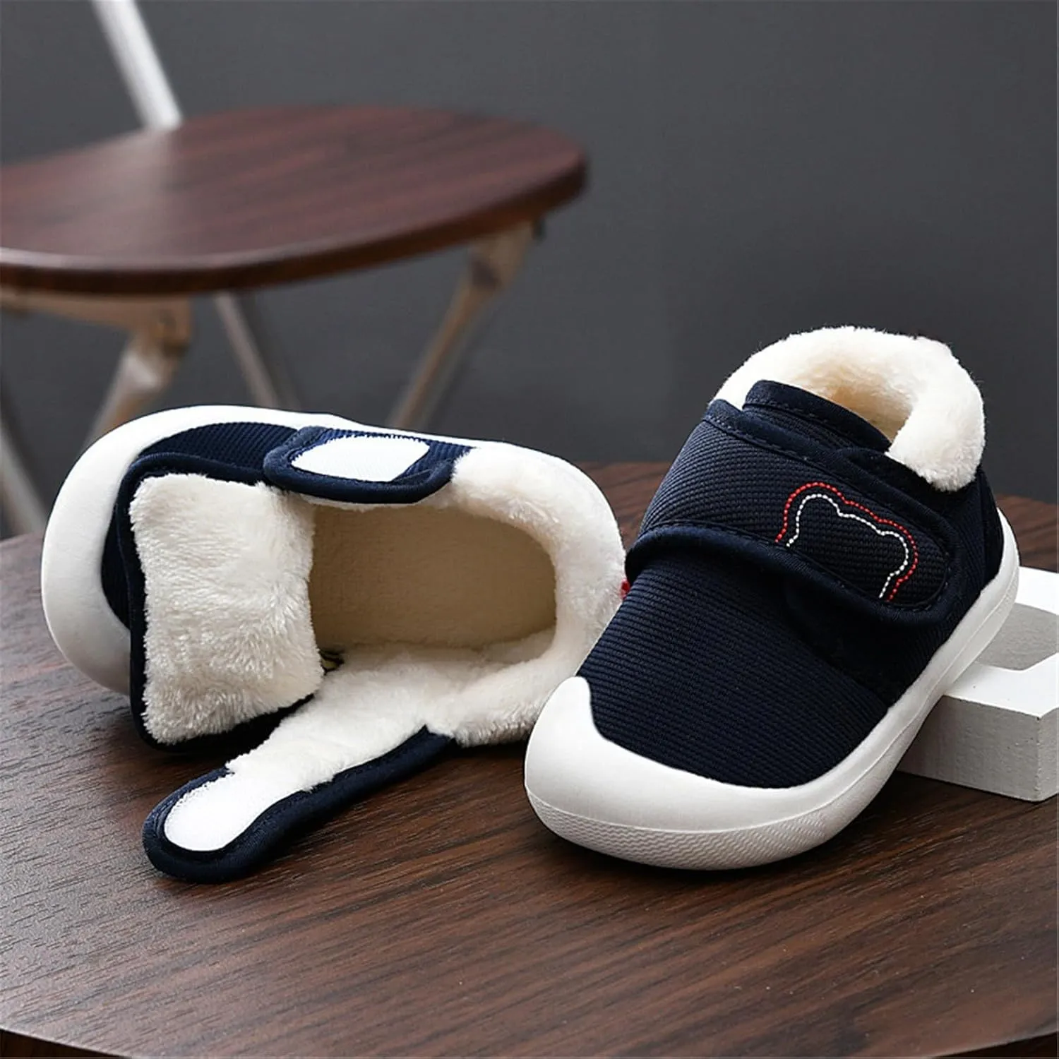 Baby Boy Girl Sneakers Fall and Winter Soft Sole Non Slip Padded Cotton Shoes Lightweight Infant Baby Girl Shoes Size 1