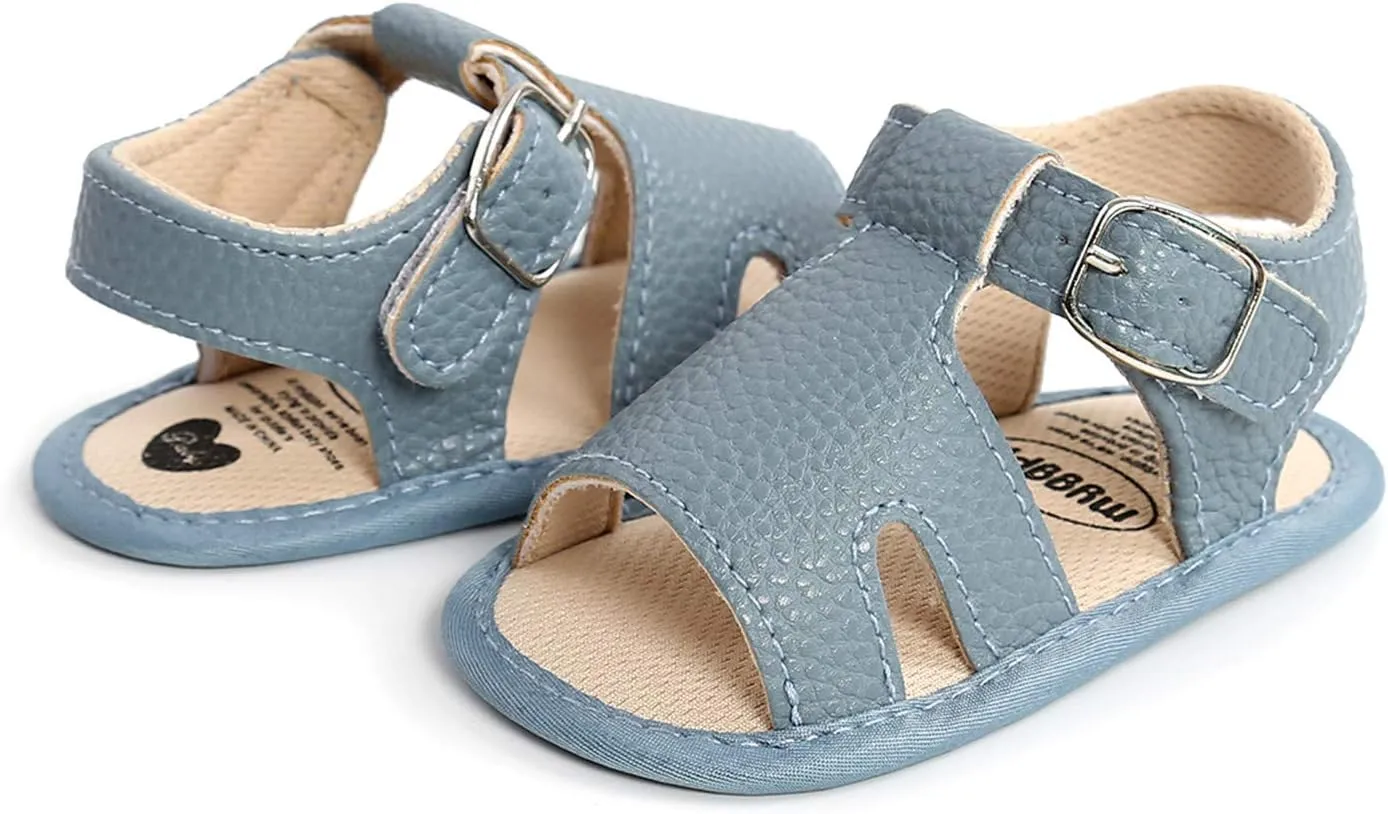 Baby Boy Girl Summer Sandals Outdoor Beach Anti-Slip Rubber Soft Sole Newborn Toddler First Walker Shoes 0-18Months