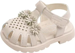 Baby Boy Unisex Sandals Shoes for Infant/Toddlers First Walkers Prewalkers Soft Anti-Slip Sole Flat (Beige, 5 Infant)