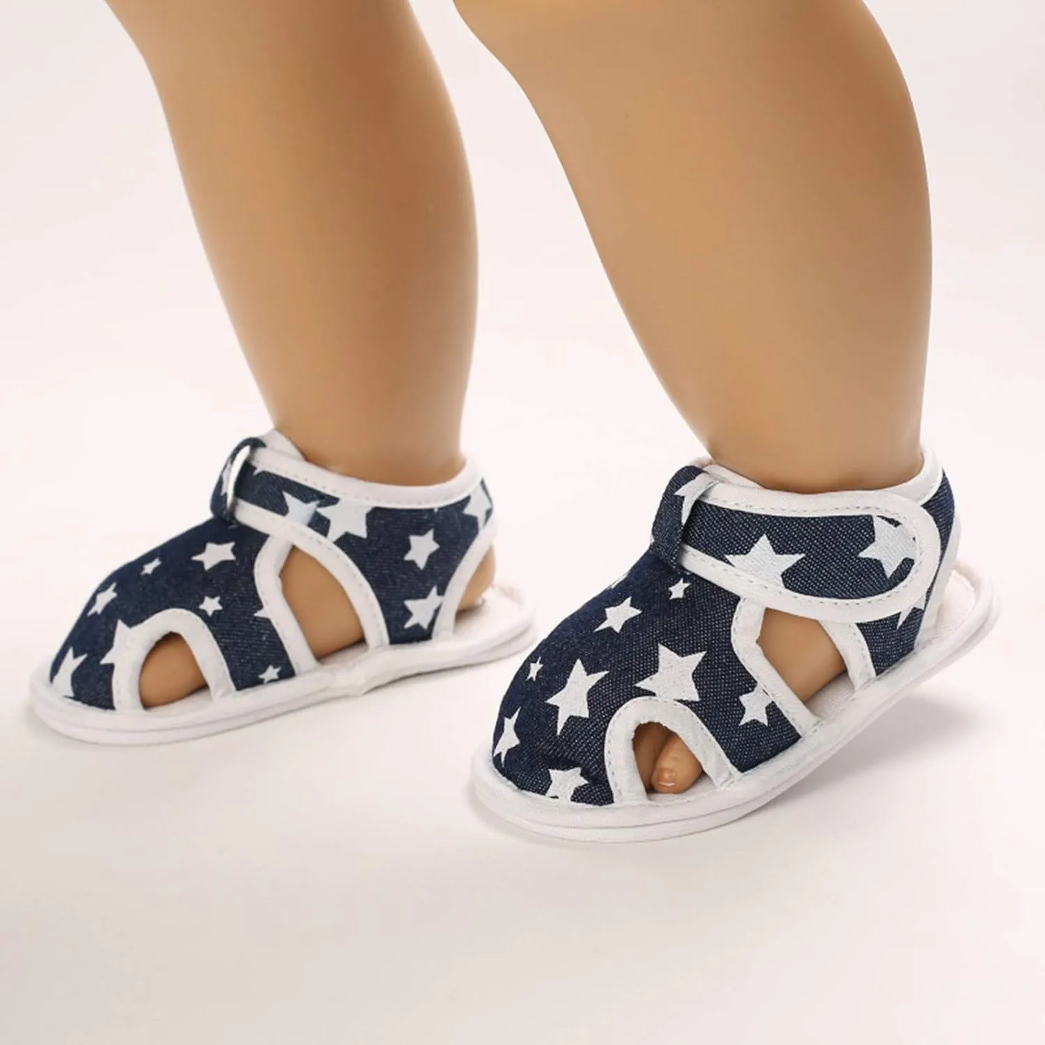 Baby Boys Girls Cartoon &Star Sandals Infant Outdoor Summer Beach Shoes Non Slip Soft Sole Toddler First Walker