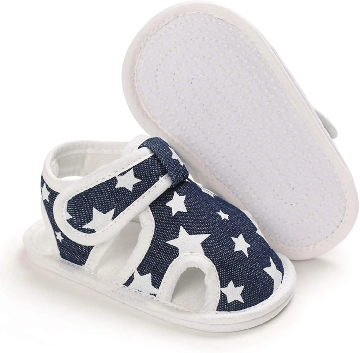 Baby Boys Girls Cartoon &Star Sandals Infant Outdoor Summer Beach Shoes Non Slip Soft Sole Toddler First Walker