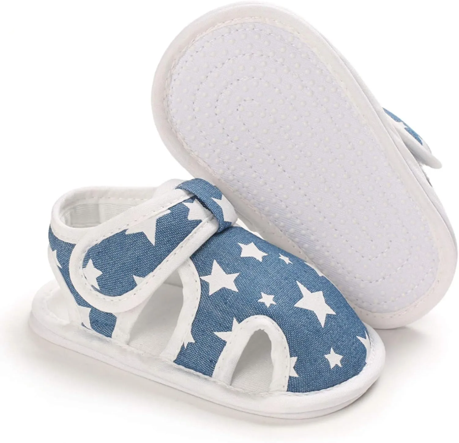 Baby Boys Girls Cartoon &Star Sandals Infant Outdoor Summer Beach Shoes Non Slip Soft Sole Toddler First Walker