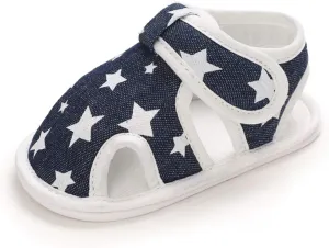 Baby Boys Girls Cartoon &Star Sandals Infant Outdoor Summer Beach Shoes Non Slip Soft Sole Toddler First Walker