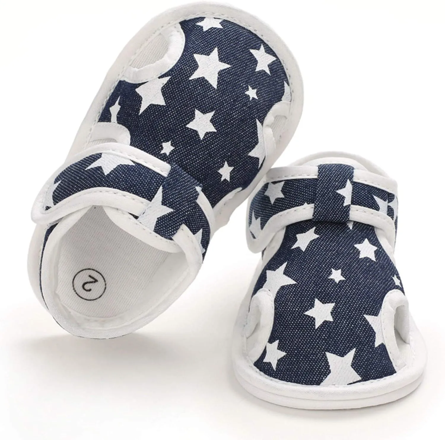 Baby Boys Girls Cartoon &Star Sandals Infant Outdoor Summer Beach Shoes Non Slip Soft Sole Toddler First Walker
