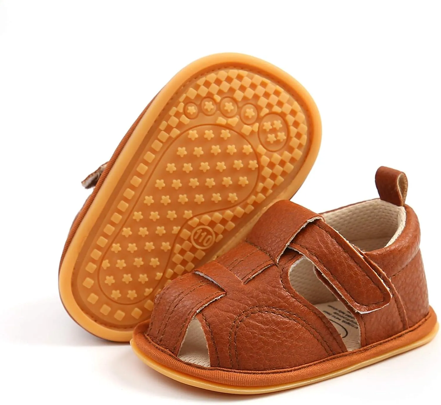 Baby Boys Girls Cotton Shoes Toddler Flat Bottom Non-Slip Soft Walking Sandals Slip-on Style Shoes