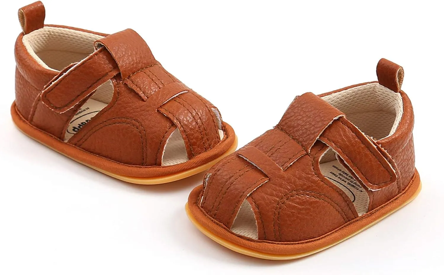 Baby Boys Girls Cotton Shoes Toddler Flat Bottom Non-Slip Soft Walking Sandals Slip-on Style Shoes