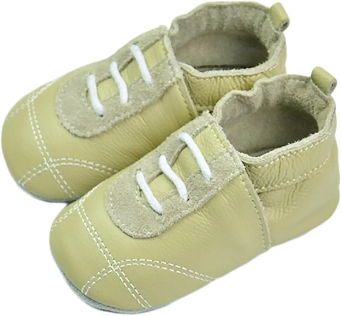 Baby Boys Girls occasin Slippers, Soft Sole Leather Anti-Slip Walking rib Shoes for Infant Toddler Pre-alker