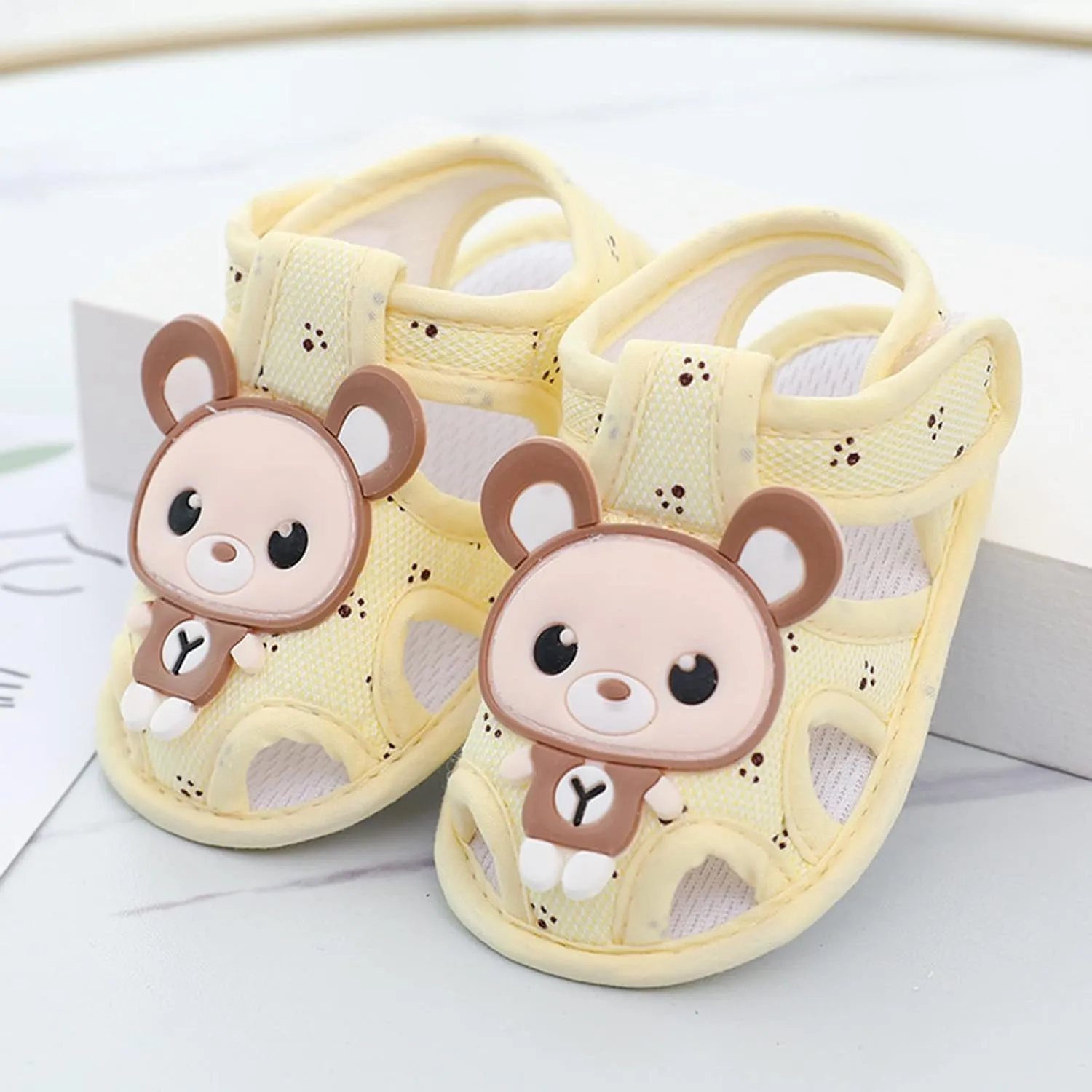 Baby Boys Girls Sandals Premium Infant Summer Outdoor Shoes Cotton Lightweight Soft Sole Anti-Slip Walking Shoes
