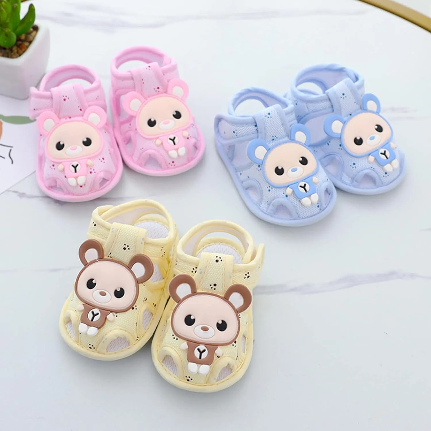 Baby Boys Girls Sandals Premium Infant Summer Outdoor Shoes Cotton Lightweight Soft Sole Anti-Slip Walking Shoes