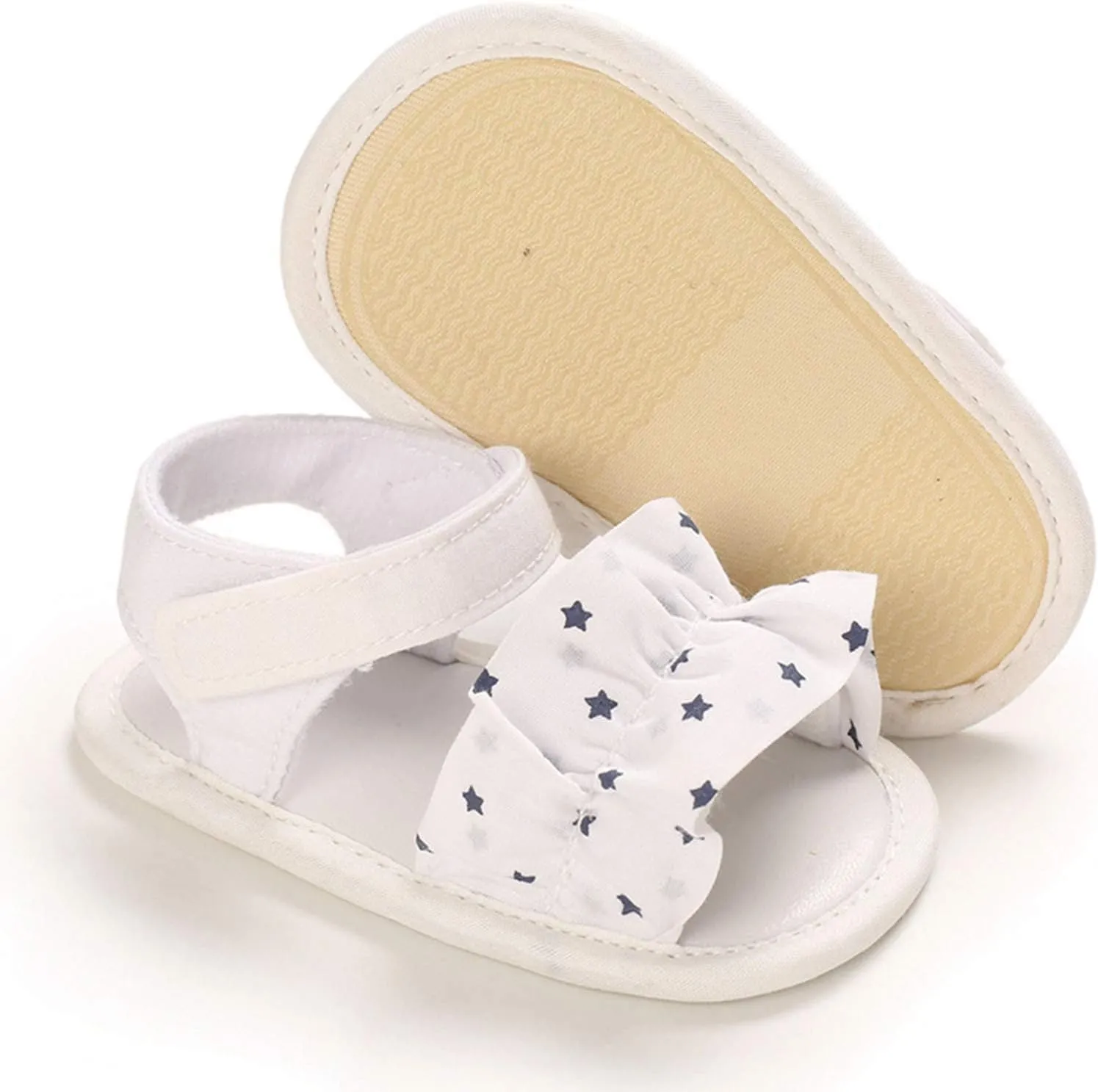 Baby Boys Girls Sandals Star Soft Non-Slip Rubber Sole Summer Infant Toddler Walking Shoes Flat Shoes First Walkers