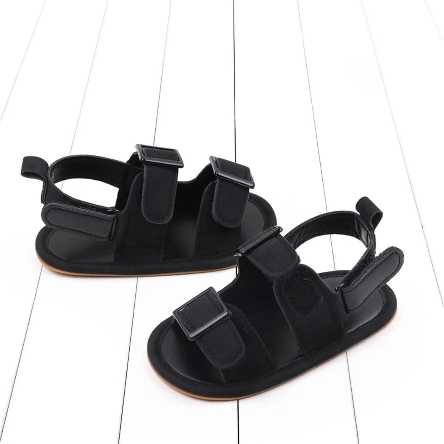Baby Boys Girls Summer Sandals Open-Toe Infant Soft Rubber Sole Outdoor Shoes Toddler First Walking Shoes Casual