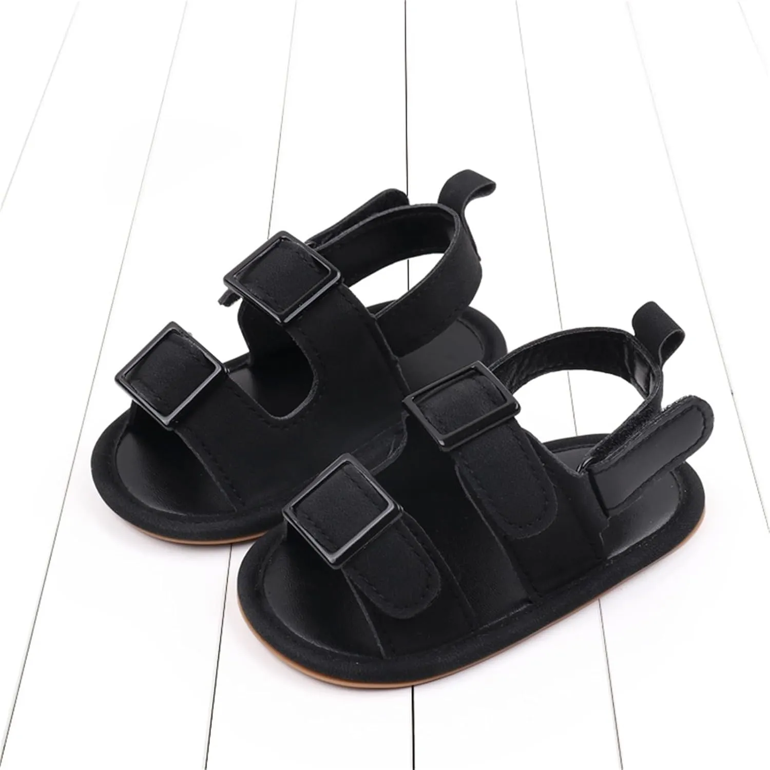 Baby Boys Girls Summer Sandals Open-Toe Infant Soft Rubber Sole Outdoor Shoes Toddler First Walking Shoes Casual