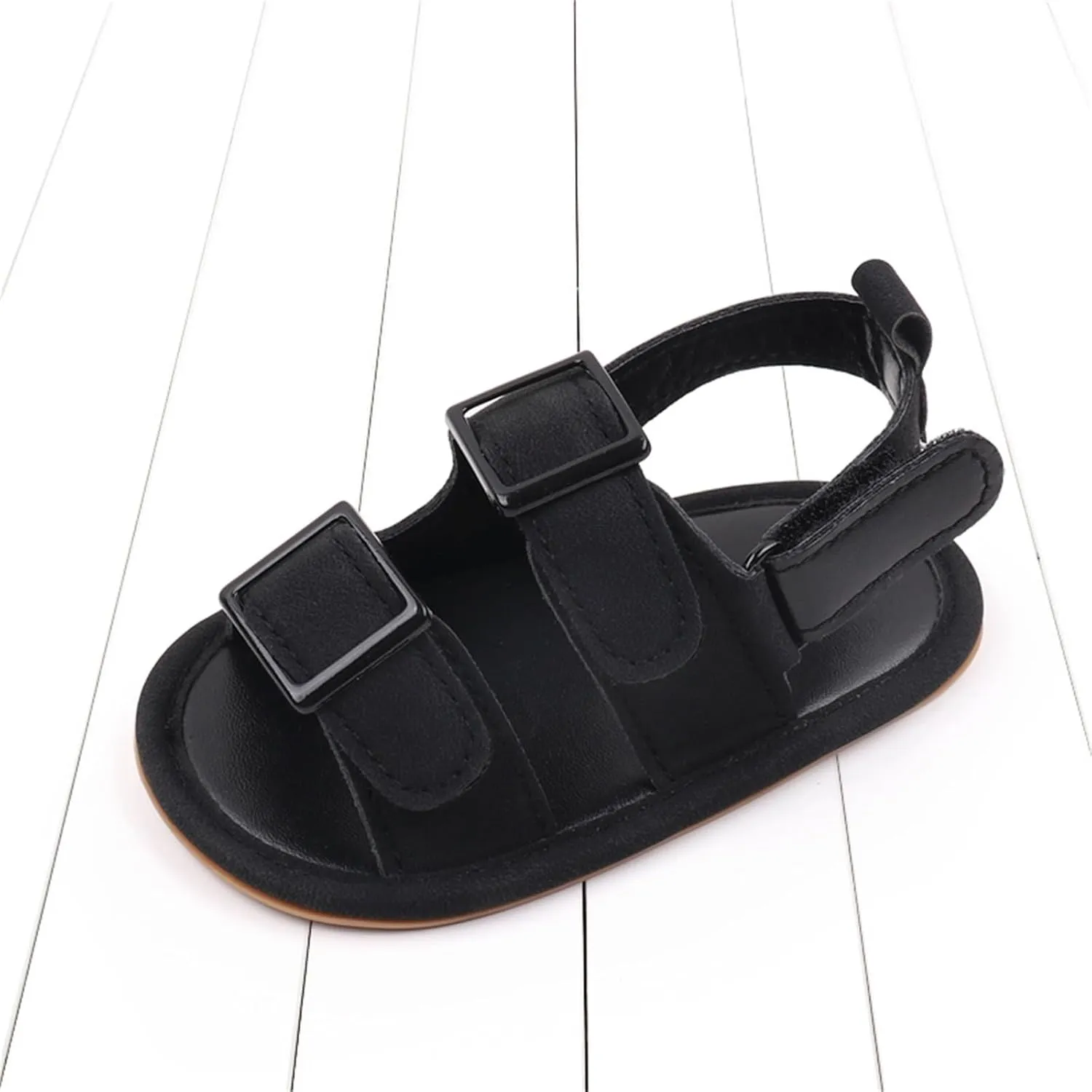 Baby Boys Girls Summer Sandals Open-Toe Infant Soft Rubber Sole Outdoor Shoes Toddler First Walking Shoes Casual