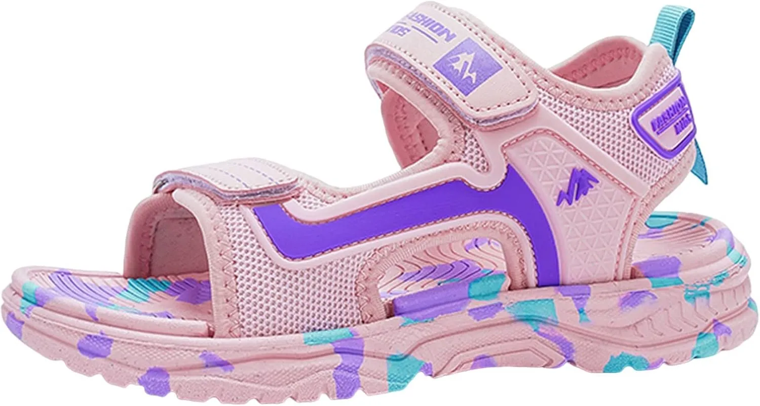 Baby Boys Girls Toddler Summer Shoes Sandals Outdoor Beach Anti-Slip Lightweight Soft Sole Shoes (Pink, 13 Little Child)