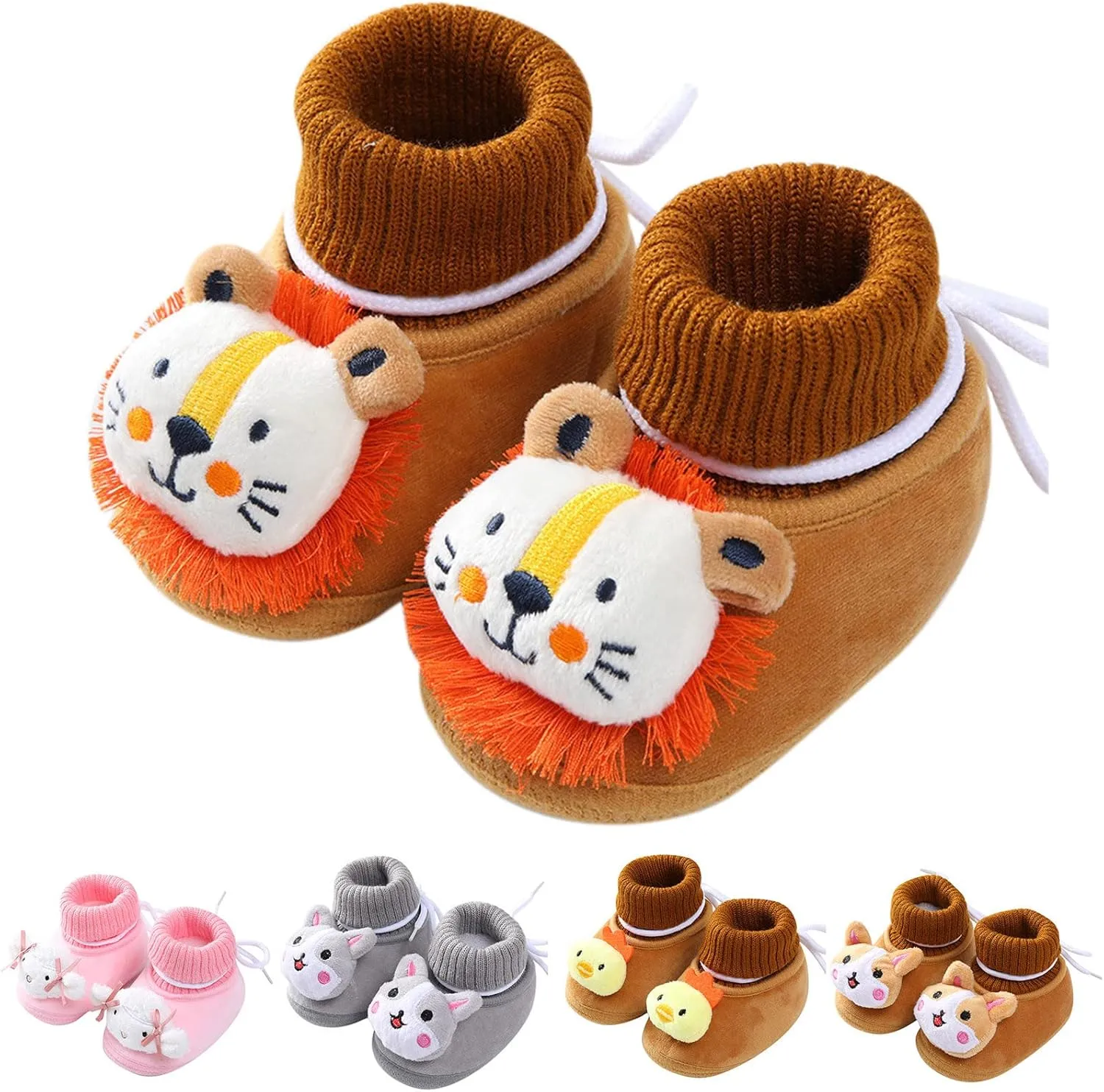 Baby Cute Cartoon Socks Shoes Boys and Girls Floor Shoes Non Slip Plush Warm Shoes Baby Shoes Baby Walking Shoes