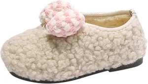 Baby Girl Princess Shoes Toddler Bowknot Soft Sole Slippers Fashion Casual 6-18 Months Infant Indoor Slippers (White, 15-18 Months)