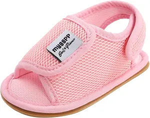 Baby Girls Boys Sandal Infant Toddler Shoes Outdoor Prewalker Mesh Non-Slip Soft Sole Flat Shoes (Pink, 11-6M)