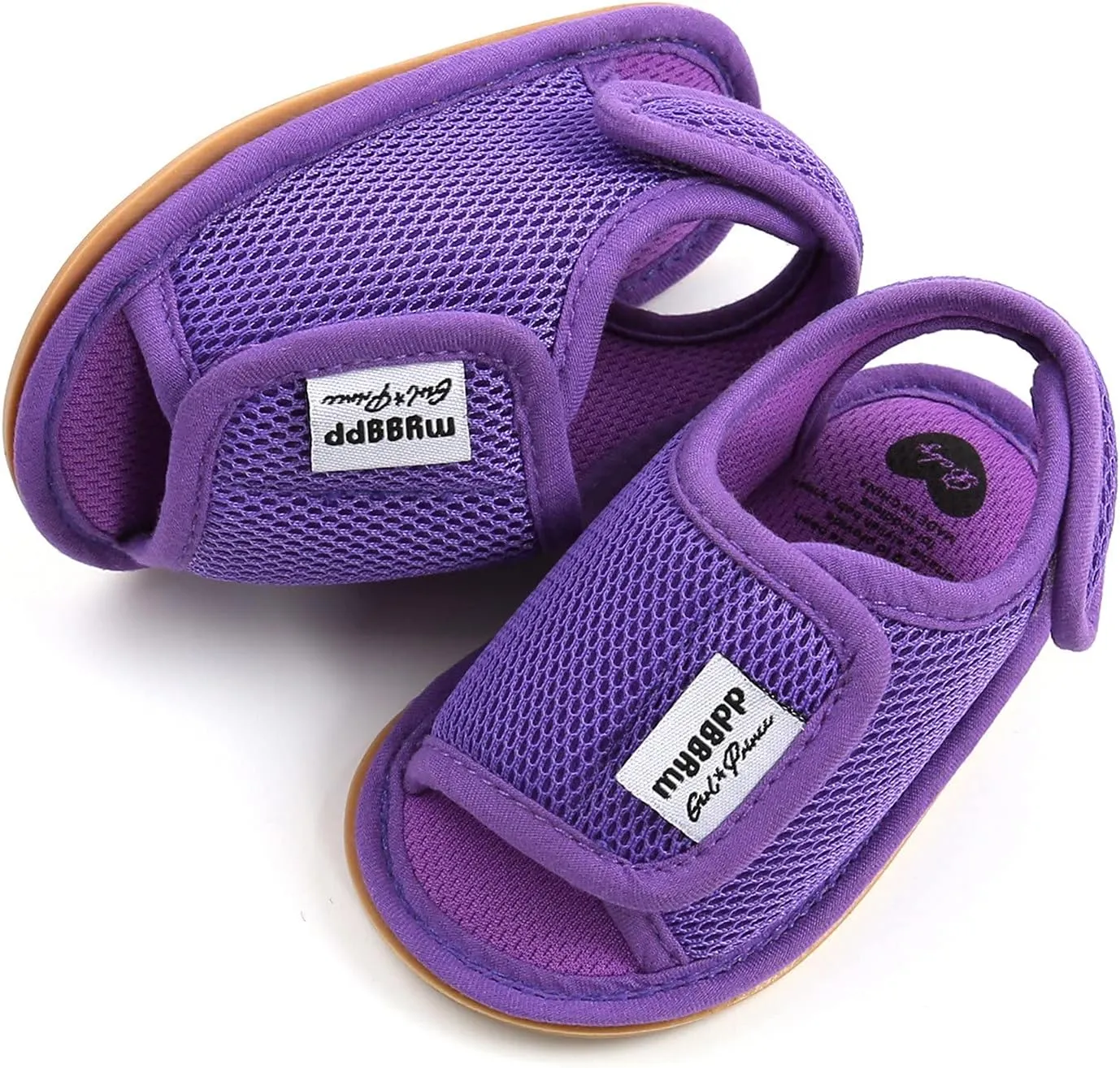 Baby Girls Boys Sandal Infant Toddler Shoes Outdoor Prewalker Mesh Non-Slip Soft Sole Flat Shoes (Purple, 11-6M)