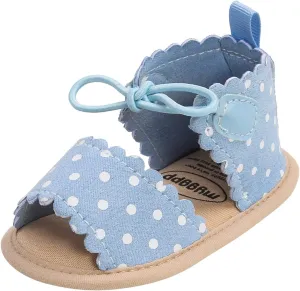 Baby Girls Boys Sandals Infant Toddler High Top Shoes Lightweight Anti-Slip Soft Sole Flat Shoes (Blue, 12-18 Months)