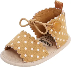 Baby Girls Boys Sandals Infant Toddler High Top Shoes Lightweight Anti-Slip Soft Sole Flat Shoes (Yellow, 12-12M)