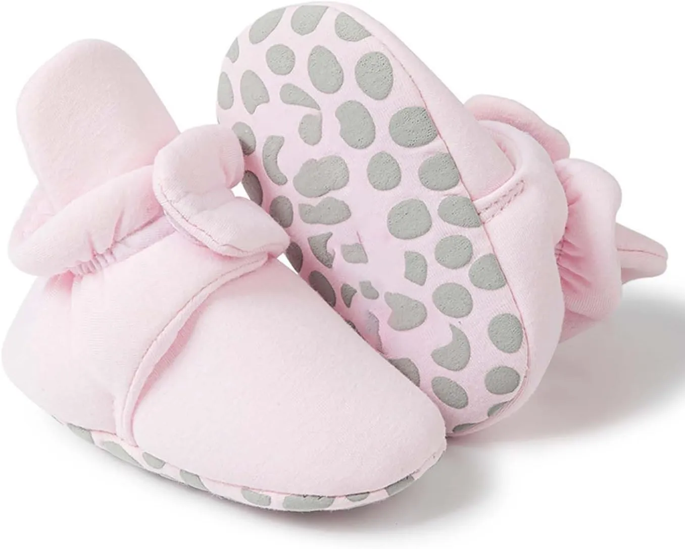 Baby Girls Boys Shoes Socks Solid Color Knitted Plush Soft Sole Anti-Slip Warm Winter Indoor Outdoor Casual Snap Booties
