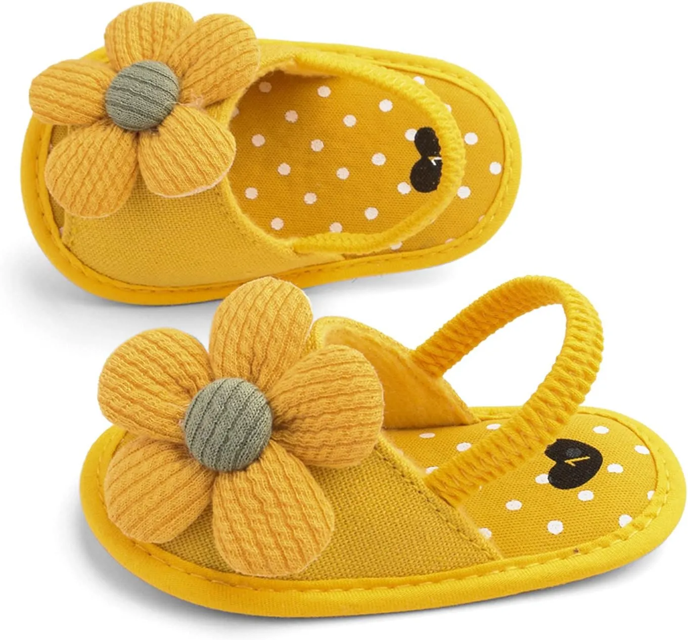 Baby Girls Flower Shoes Soft Sole Shoes Toddler Non Slip Shoes Sandals Leisure Baby Shoes for Indoor