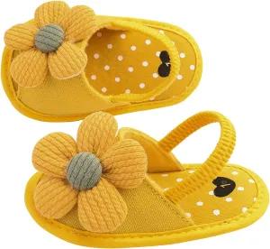 Baby Girls Flower Shoes Soft Sole Shoes Toddler Non Slip Shoes Sandals Leisure Baby Shoes for Indoor