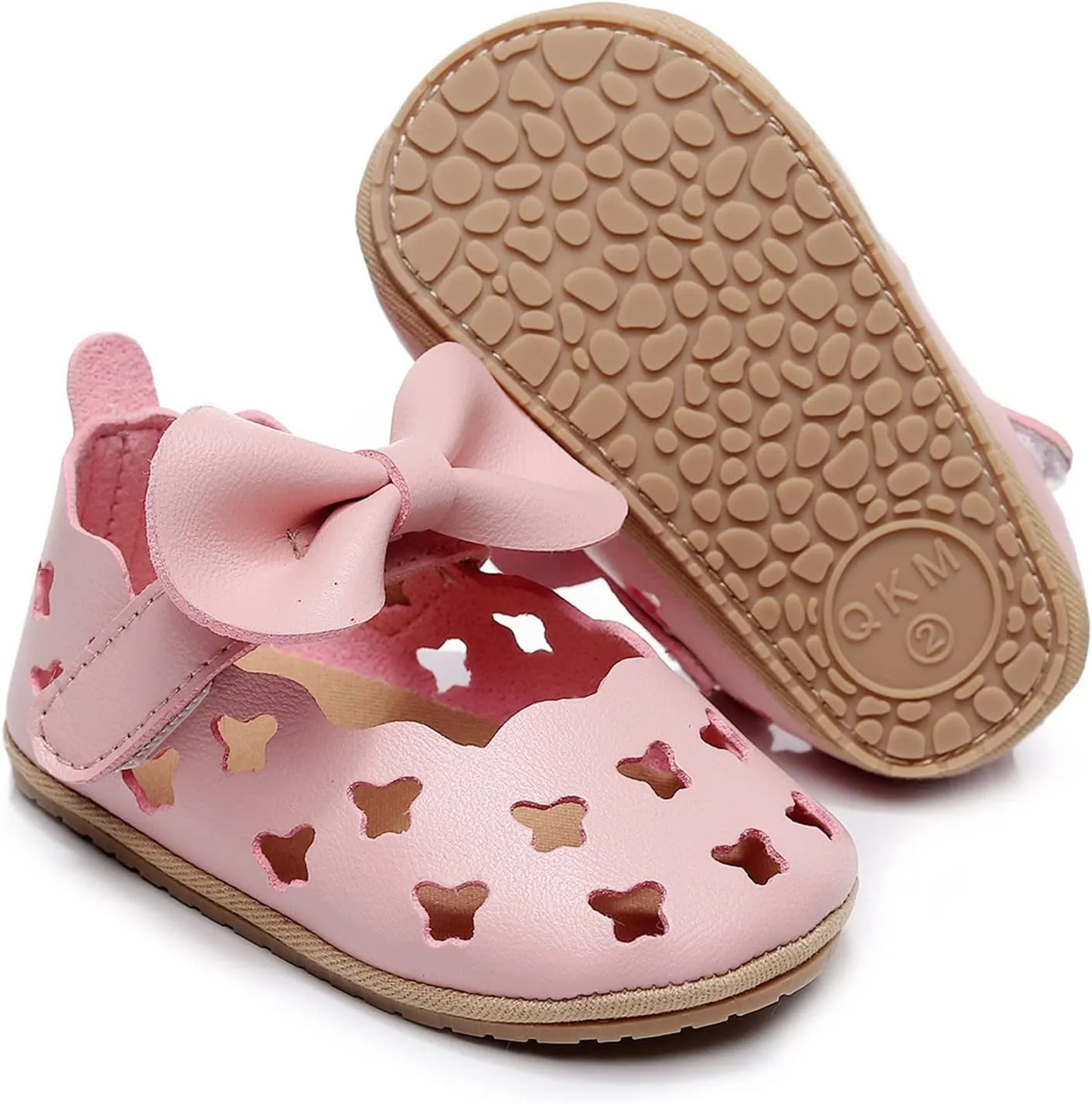 Baby Hollow Sandals Toddler Infant Girls PU Leather Soft Closed Toe Sandals Flower Princess Bowknot Flat Shoes
