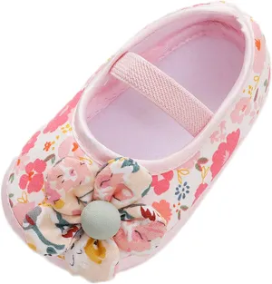 Baby Infant Boy Girl Sandals Shoes Newborn First Walkers Crib Shoes Flowers Soft Anti-Slip Sole (Pink, 13 Infant)